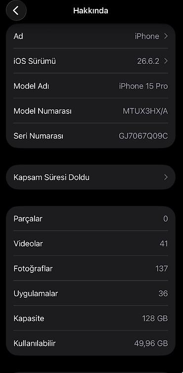 6 iphone: IPhone 15 Pro, 128 GB, Natural Titanium, Zəmanət, Simsiz şarj, Face ID — 8