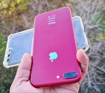 Apple iPhone: IPhone 8 Plus, Б/у, 256 ГБ, Красный, Наушники, Зарядное устройство, Защитное стекло, 100 % — 9
