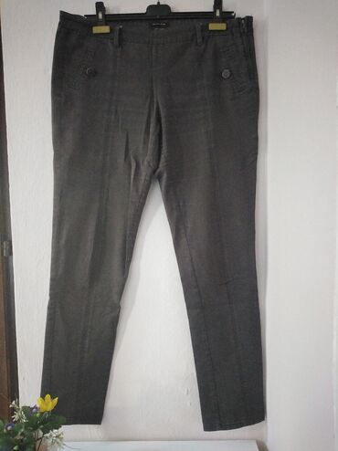 pantalonebroj psduboki struk siroke nogavice elegantne: XL (EU 42), Regular rise, Straight