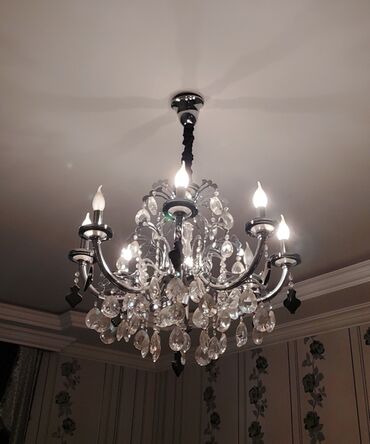 Pastel dəstləri: Çılçıraq, 8 lampa, Metal