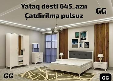 taxta komod: Yataq dəsti – 645 AZN Çatdırılma pulsuz Dəst tərkibi: - İki — 1