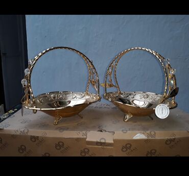 Tort və şiriniyyat qabları: Tort və şiriniyyat qabı, rəng - Göy, Farfor — 4