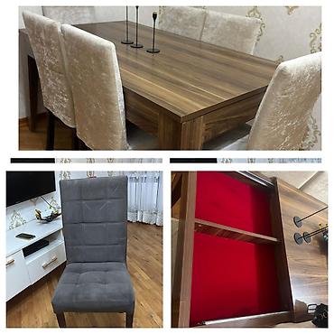 Digər mebel: MehraTecili ‼️ Endirim ‼️ Masa desti Bazali Acilan 6 Oturacaq cexolu — 1