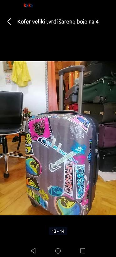 boss torba zenska: Kofer veliki tvrdi šarene boje na 4 točkića oko 65 /40 /25 . sve — 1