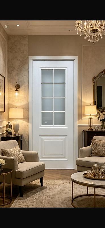 col qapi modelleri: Ağ rəngli klassik interyer qapıları🚪 8lik mdf 5 qat politan boya — 3