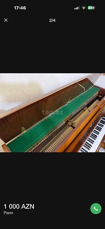 Klavişli alətlər: Upright pianino – GEYER markası - Korpus: parlaq cilalı ağac finişi — 3