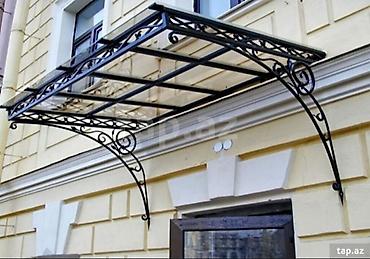 lövhə şəkilləri: 070-879-88-41 Dəmir-bəzəkli giriş çardaqları və vizorlar - Material — 5