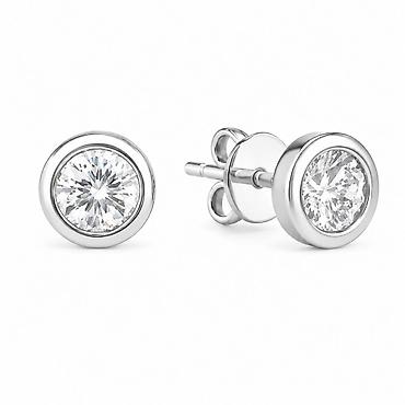 муассанит: Серьги из серебра 925 с муассанитом — ADAMANT, арт. 35703 Лаконичные — 3