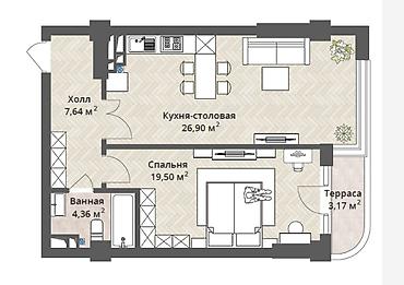 Продажа квартир: 2 комнаты, 61 м², Южная Магистраль Элитка, 9 этаж — 3