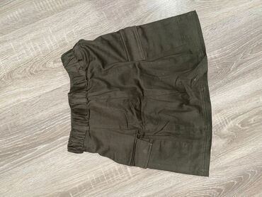 svileni suknja: XS (EU 34), Mini, color - Khaki