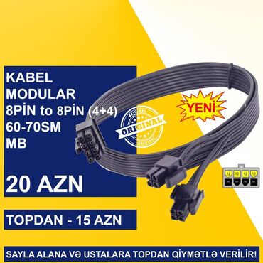 Digər kompüter aksesuarları: Kabellər "4/8/24pin/MOLEX CPU/MB Original" SAYLA ALANA VƏ USTALARA -da lalafo.az — 9 Digər kompüter aksesuarları: Kabellər "4/8/24pin/MOLEX CPU/MB Original" SAYLA ALANA VƏ USTALARA — 9