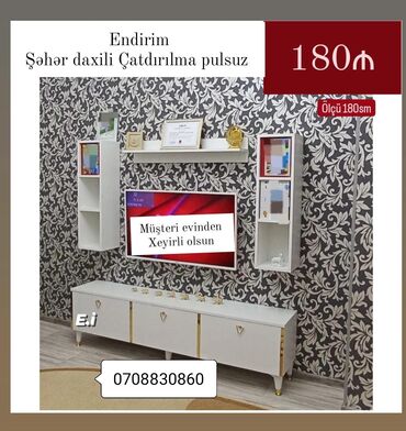 TV altlığı: *TV stend 180Azn 💥* ✔️Rəng seçimi var ✔️ *Şəhər daxili Çatdırılma və