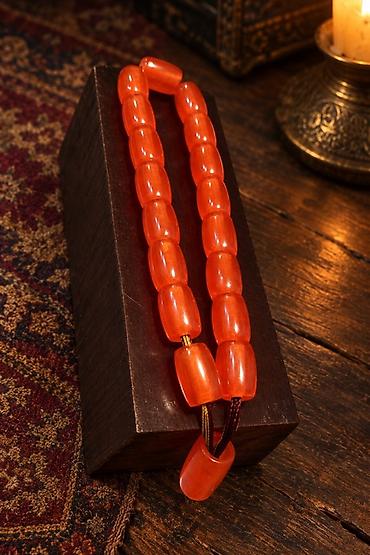 bas ortuyu: Məhsul: Təsbeh kolleksiyası Təsvir: Sandal - kehraba - alman - — 6