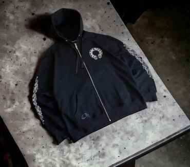 толстовка на молнии: Chrome hearts zip hoodie размер м (маломерят) на рост 175-180 хорошее