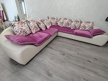Divanlar: L formalı bucaqlı yumşaq künc divan - Dizayn: Yumru xətli, geniş — 3