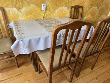 кухонный уголок стол стулья: Ашкана үстөлү жана отургуч, түсү - Күрөң