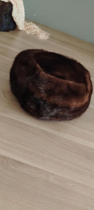 Norka, xəz papaqlar: Təbii xəz papaq - Material: qəhvəyi rəngdə təbii xəz (qalın, yumşaq — 1