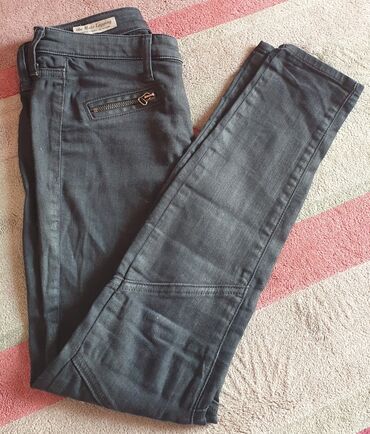 Pantalone: ADRIANO GOLDSCHMIED AG moto biker jeans bajker farmerke, crne — 1