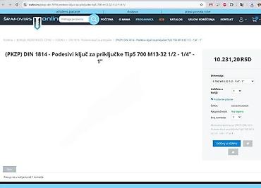 Ključevi: Podesivi ključ za nareznice (DIN 1814), tip 5 700, opseg M13–M32 — 3