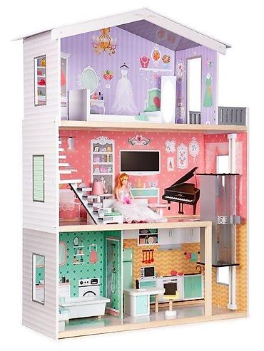 hello kitty bluza: Drvena kućica za lutke sa liftom – ECOTOYS Candy Residence Šifra — 2