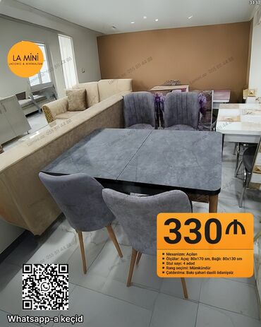 demir şifir: Qonaq otağı üçün, Açılan, 4 stul