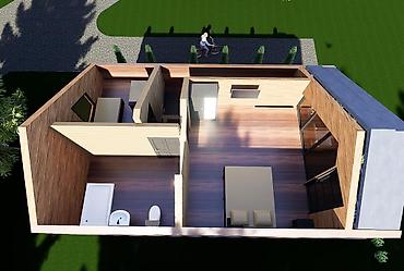 Продажа коттеджей и домов: Современный двухэтажный дом-шале с панорамным остеклением и террасами — 9