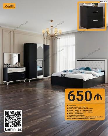 Ev və bağ: Yataq Dəsti – Kod: 2070 Komplekt: - Çarpayı: 1 ədəd, 160 x 200 sm - — 1