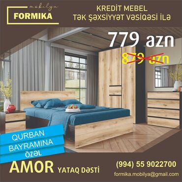 lotos yataq desti: Двуспальная кровать, Шкаф, Трюмо, 2 тумбы, Турция, Новый