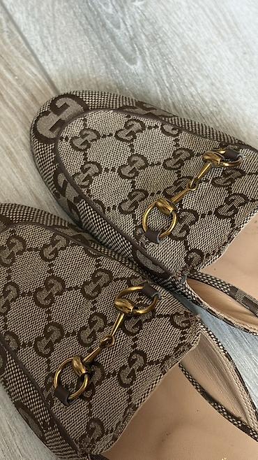 гуччи: Лоферы, 37, Gucci, Б/у, цвет - Коричневый — 2