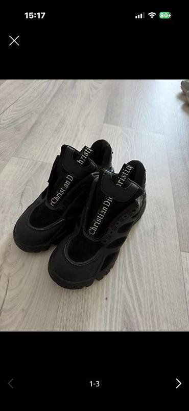 кеды dior: Кроссовки, 36, Dior, Б/у, цвет - Черный — 1