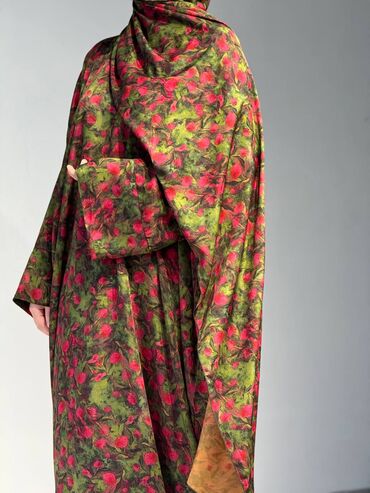 Повседневные платья: Абая с хиджабом из мягкой струящейся ткани с благородным сатиновым — 31