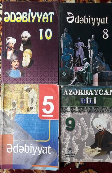 9 cu sinif edebiyyat metodik vesait: Ədəbiyyat (5,8,10) və Azərbaycan dili(9) kitabları çox ucuz qiymətə