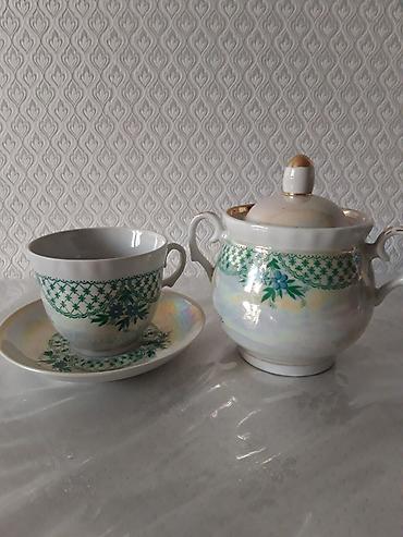 cay servizi: Çay dəsti, Farfor, 1 nəfərlik, SSRİ — 3