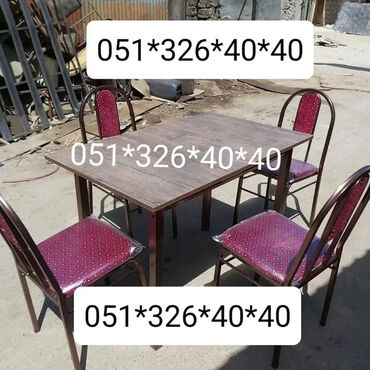 Masa və oturacaq dəstləri: Qonaq otağı üçün, Yeni, Açılan, Dördbucaq masa, 4 stul -da lalafo.az — 5 Masa və oturacaq dəstləri: Qonaq otağı üçün, Yeni, Açılan, Dördbucaq masa, 4 stul — 5