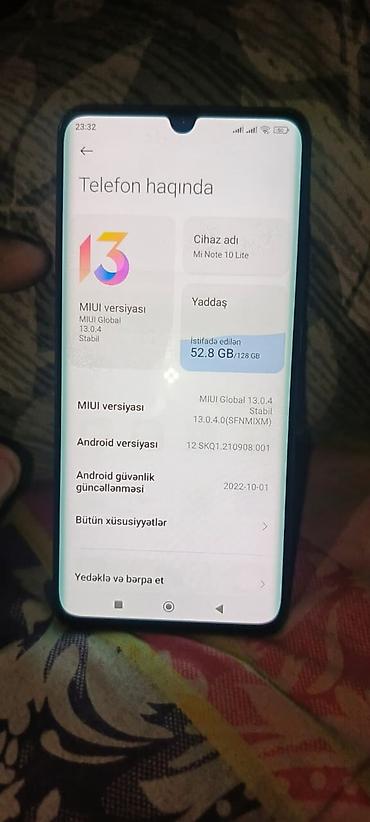 magic 7 lite: Xiaomi Mi Note 10 Lite, 128 GB, rəng - Qara, 
 İki sim kartlı — 3