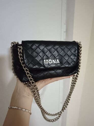 kozne muske torbice: Shoulder bag, Mona, Material: Leather