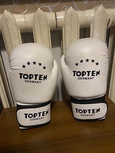 Кол каптар: Боксерские перчатки TOP TEN Germany, 12oz, белые, почти новый, не — 6