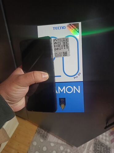 Tecno: Tecno Camon 20 Pro 5G, 256 GB, rəng - Qara, Zəmanət, Sensor, Barmaq izi