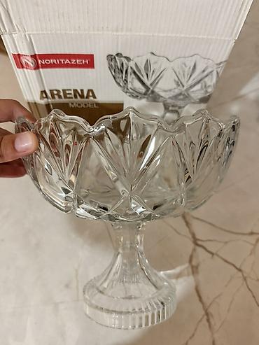 орк стикло: Фруктовница на ножке NORITAZEH, модель ARENA. - Материал: прозрачное — 3