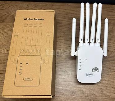 Modemlər və şəbəkə avadanlıqları: 🛜 Wi-Fi Siqnal Gücləndirici (Repeater 6 Anten) Geniş ərazidə internet — 1