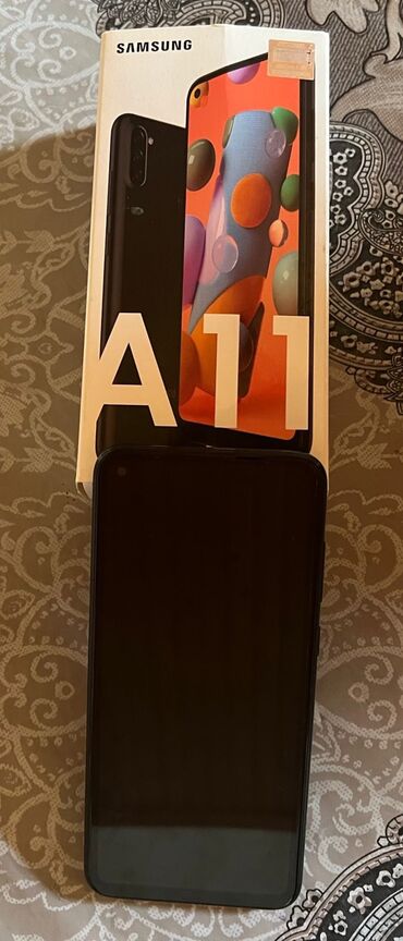 samsung 46: Samsung Galaxy A11, 32 GB, rəng - Qara, Sensor, Barmaq izi, Face ID