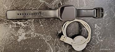 google pixel watch: Ağıllı saat – kvadrat formalı metal korpus, qara silikon qayış. Rəngli — 3