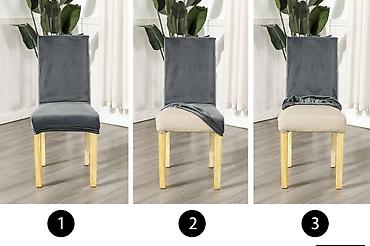 Ostali nameštaj: Navlake za stolice Paket sadrži 6 komada Materijal-pliš Cena-2.700 — 6