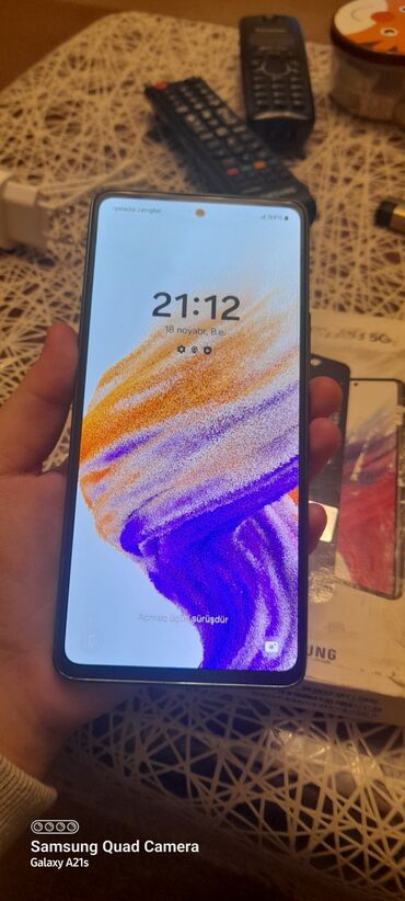 telfonlar samsunq: Samsung Galaxy A53 5G, 128 GB, rəng - Qara, Zəmanət, Barmaq izi, İki sim kartlı