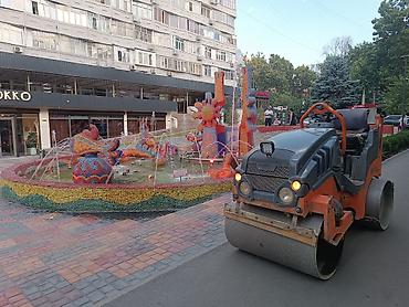 Каток . услуги катка.трамбовка.каток Аренда вибрационного дорожного