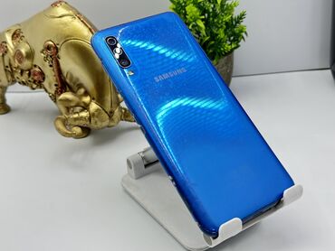 simкарты корпоратив: Samsung Galaxy A50, Б/у, 64 ГБ, цвет - Синий, 2 SIM