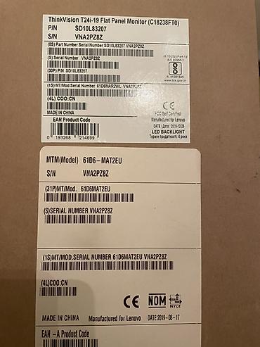 trust ice notebook: Lenovo ThinkVision T24i-19 (Model: 61D6-MAT2EU) düz panelli monitor — 1
