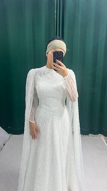 Свадебные платья: Свадебное платье, L, Закрытое, Фатин, Пышное, Пайетки, Б/у at lalafo.kg — 11 Свадебные платья: Свадебное платье, L, Закрытое, Фатин, Пышное, Пайетки, Б/у — 11