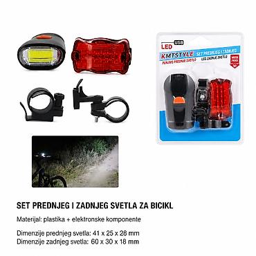 KMT Set prednjih i zadnjih svetala za bicikl 2001385 Praktičan LED