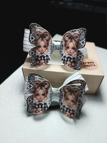 Аксессуары для волос: Бантики, заколки, галстуки броши ручной работы. в единственном — 4
